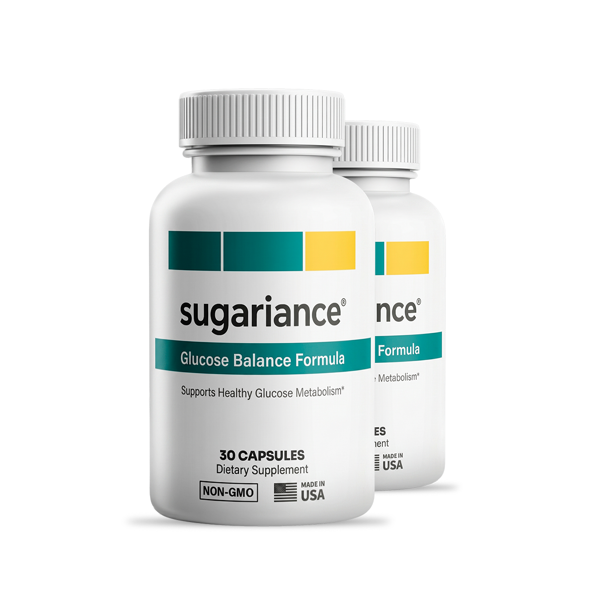 2 Bottles of Sugariance daily metabolic and blood sugar wellness supplement